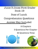 Junie B Jones First Grade Book 19- Boss of Lunch-Comprehen