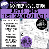 Junie B. Jones First Grader (At Last!) Novel Study