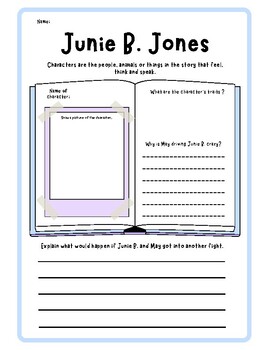 Preview of Junie B. Jones Jingle Bells, Batman Smells! Story Elements Comprehension Packet