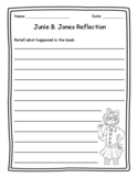 Junie B. Jones Reflection Sheets