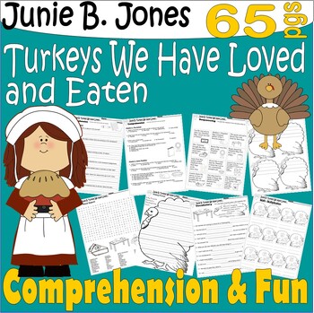 Preview of Junie B Jones Turkeys We Have Loved Eaten Thanksgiving Read Aloud Book Companion