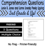 Junie B. Jones and Some Sneaky Peeky Spying Chapters 7-8 Comprehension Questions