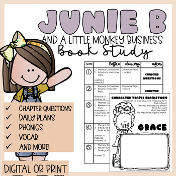 Preview of Junie B. Jones and a Little Monkey Business | Novel Study