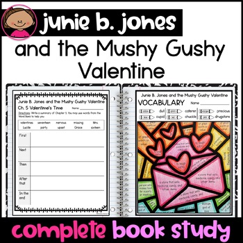 Preview of Junie B. Jones and the Mushy Gushy Valentine Novel Study