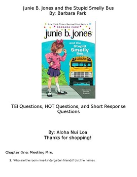 Preview of Junie B. Jones and the Stupid Smelly Bus Chapter Questions