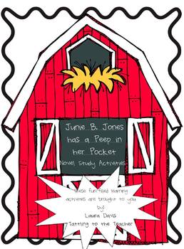 Preview of Junie B. Jones has a Peep in her Pocket- A Novel Study