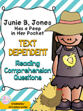Junie B. Jones has a Peep in her Pocket Text Dependent Res