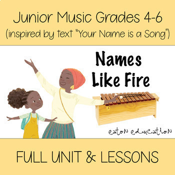 Preview of Junior 4-6 Music - FULL UNIT & LESSONS - Names Like Fire
