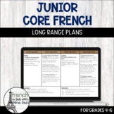 Junior Core French Long Range Plans