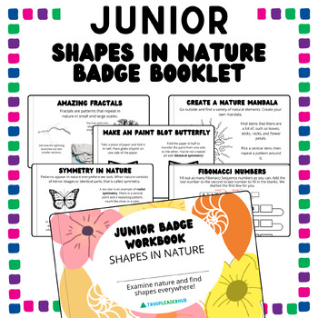 Preview of Junior Girl Scout Badge Booklet - Juniors Shapes in Nature