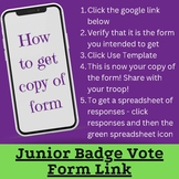 Junior Girl Scout Badge Voting Google Form