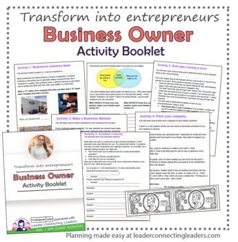 Preview of Junior Girl Scout Business Owner Activity Booklet