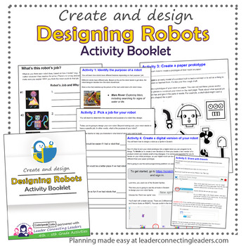 Preview of Junior Girl Scout Designing Robots Activity Booklet