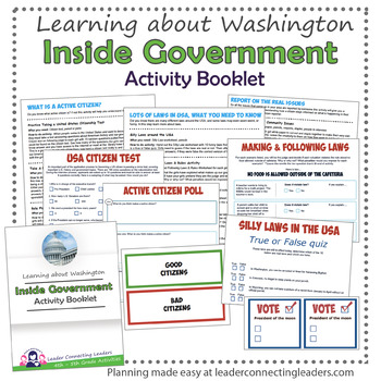 Preview of Junior Girl Scout  Inside Government Activity Booklet