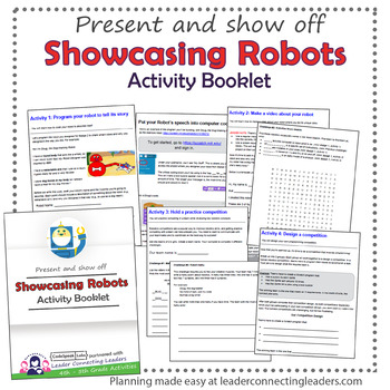 Preview of Junior Girl Scout Showcasing Robots Activity Booklet