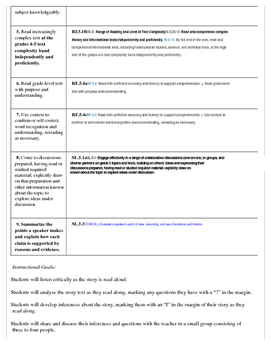 Junior Great Books Maurices Room Lesson Plans And Common Core Alignment - 