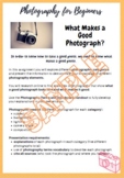 Junior High Beginner Photography Full Course (with rubrics)