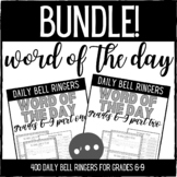 Junior High/Middle School Word of the Day Bell Ringer BUNDLE