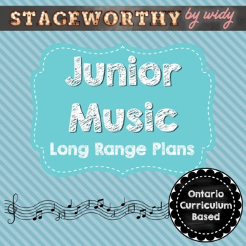 Preview of Junior Music Long Range Unit Plans - Grades 4 - 6