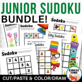 Junior Picture Sudoku Cut & Paste, Coloring Puzzles Sodoku