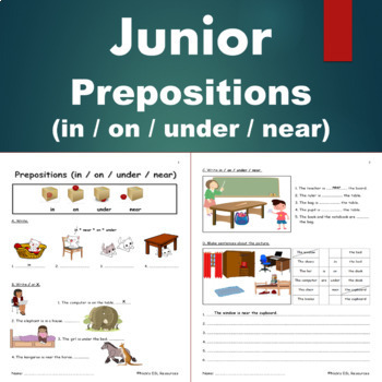 Prepositions in - on - under - ESL worksheet by teacherjorgesanchez