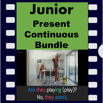 Preview of Junior - Present Continuous - Videos with audio - Bundle