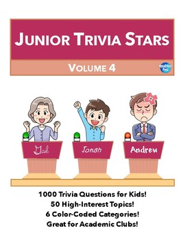 Preview of Junior Quiz Stars IV - 1000 Quiz Trivia Game Questions 50 Categories