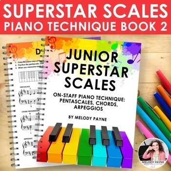 Preview of Junior Superstar Scales Piano Technique Book - Pentascales, Chords, Arpeggios