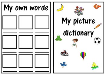 Preview of Junior picture dictionary with adjective word wheels