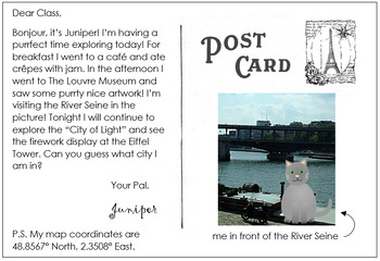 Preview of Juniper the Cat Explorer Post Cards