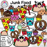 Junk Food Clipart {Accents}: Pizza, Taco, Cookie, Pretzel,