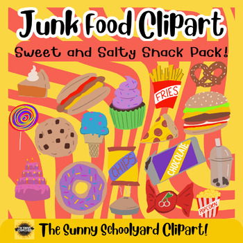 Preview of Junk Food Clipart: Sweet and Salty Pack!