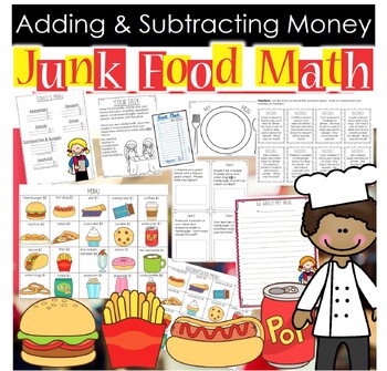 Preview of Junk Food Math - Adding and Subtracting Money