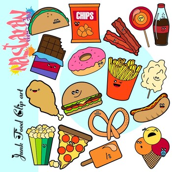 Junk Food Clipart by Nastaran | Teachers Pay Teachers