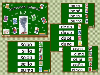 Preview of Bilingual Resources - blending - Juntando Sílabas (2)