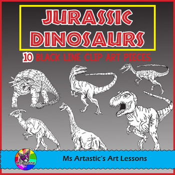 Preview of Jurassic Dinosaurs, Clip Art, Dino Clipart