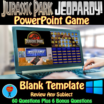 Preview of Jurassic Park & Jeopardy PowerPoint Game Bundle - 2 Customizable Games