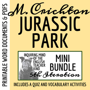 Preview of Jurassic Park Quiz and Vocabulary Games Bundle (Fifth Iteration)