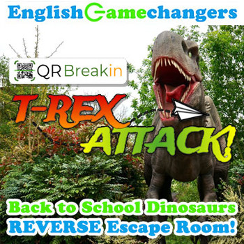 Preview of Dinosaur Park-Inspired Back to School REVERSE Escape Room! Break IN to ANY Class