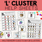 L Cluster Help Sheets for Speech Therapy
