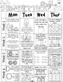 Just Add a Spiral Notebook: January Kindergarten Homework 