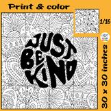 "Just Be Kind" Kindness Day Collaborative Poster Mental He