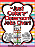 "Just Colors" Classroom Helpers Clip Chart ~ Jobs Chart