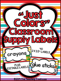 "Just Colors" Classroom Supply Labels