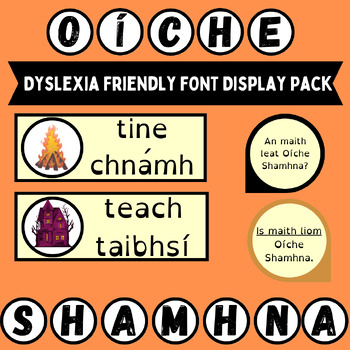 Preview of Oíche Shamhna Display Pack - Dyslexia Friendly Font