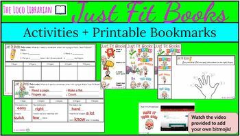 Preview of Just Fit Book Activities - Five Finger Rule