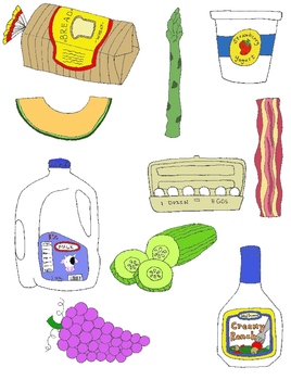 Preview of Just Food Clip Art:  40 PNGs from the Supermarket!
