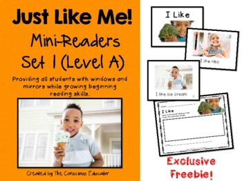 Preview of Just Like Me Mini-Readers (Freebie)