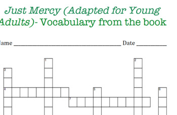 Just Mercy (Adapted for Young Adults) CROSSWORD PUZZLE by Orrin Curtis