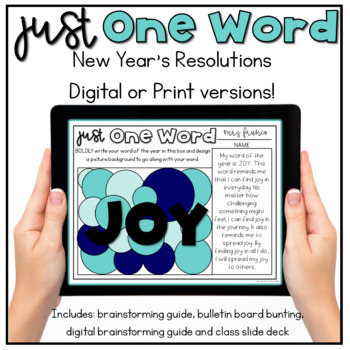 Preview of Just One Word Resolutions for the New Year - Digital and Print versions